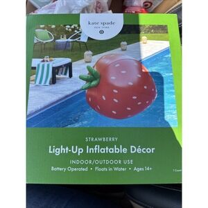 Kate Spade New York Target Strawberry Light Up Inflatable Indoor Outdoor 50x40in
